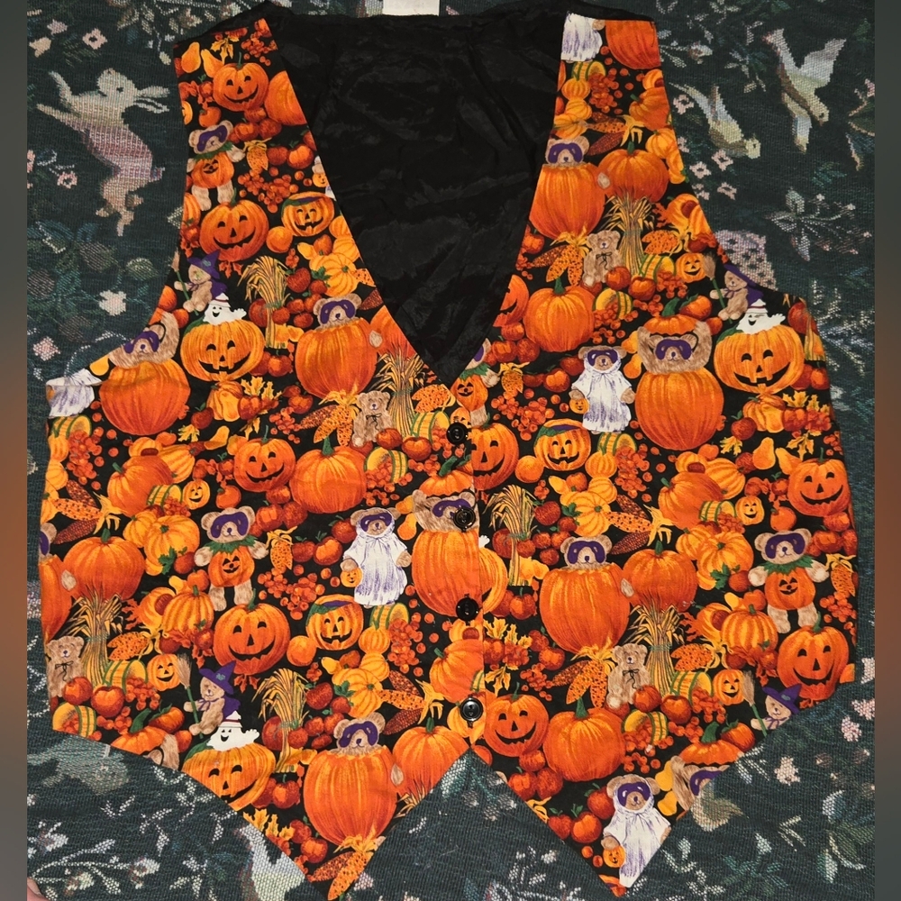 Vintage Halloween Bear Vest